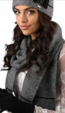 Дамски шал KAMEA BOLONIA в пепитено черно