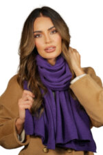 Дамски вълнен шал KAMEA в лилаво