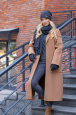 Вълнена дамска шапка KAMEA в цвят графит - модел LEONORA