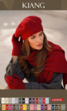 Зимна вълнена барета KAMEA в цвят вино- модел KIANG