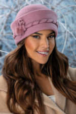 Елегантна дамска шапка WILLI от 100% сертифицирана вълна WoolMark – модел ATOLA в розово